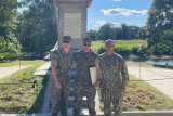Michael Ortiz and friends in uniform. 