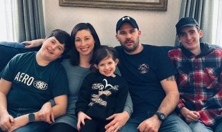 Emily Stewart with her family