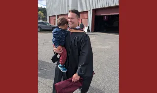 Donald Gray and his son