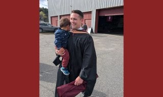 Donald Gray and his son