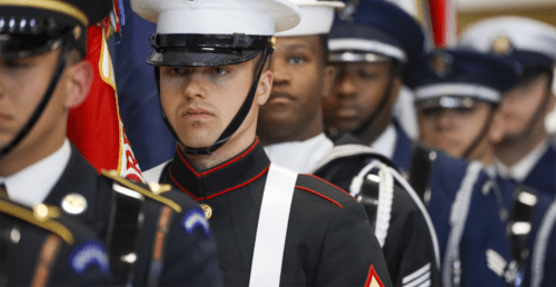 Service members in uniform