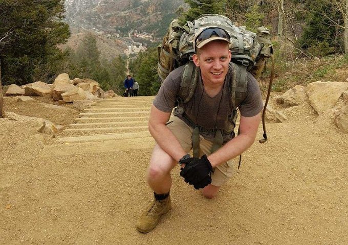 Norwich Student Greyson Hedges hiking