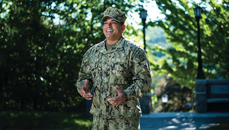 MIlitary student in uniform