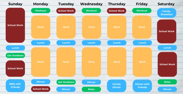 Sample schedule 