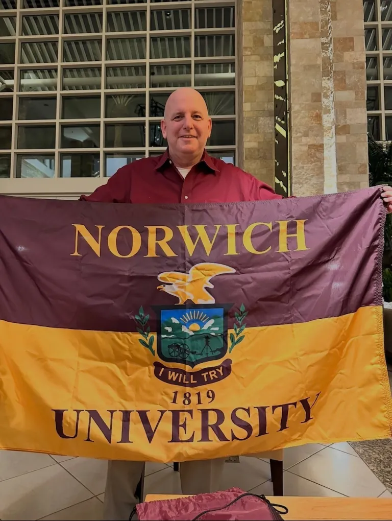 matthew bambrick with norwich flag