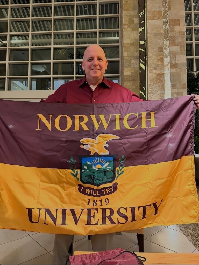 matthew bambrick with norwich flag