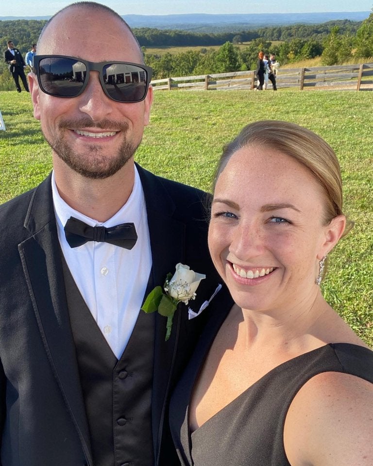 justin baum with wife