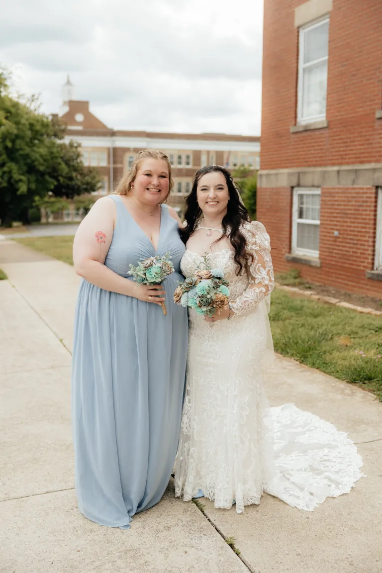 ashleigh in lace wedding dress
